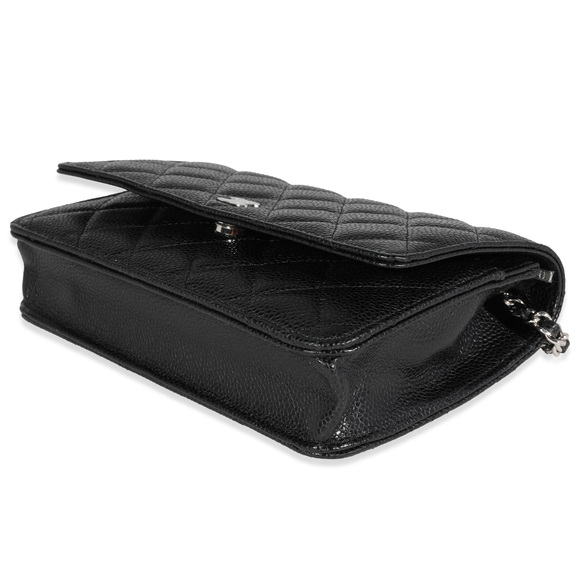 Chanel Black Quilted Caviar Wallet On Chain - Picture 6 of 7